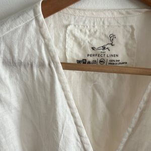 Not perfect linen white jumpsuit M/L
